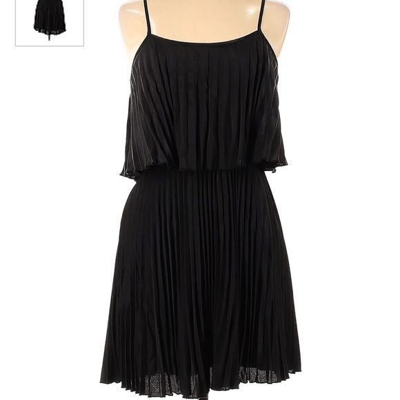 Charming Charlie Dresses & Skirts - Charming Charlie Black Pleated Swing Cocktail Dress • So Fun!